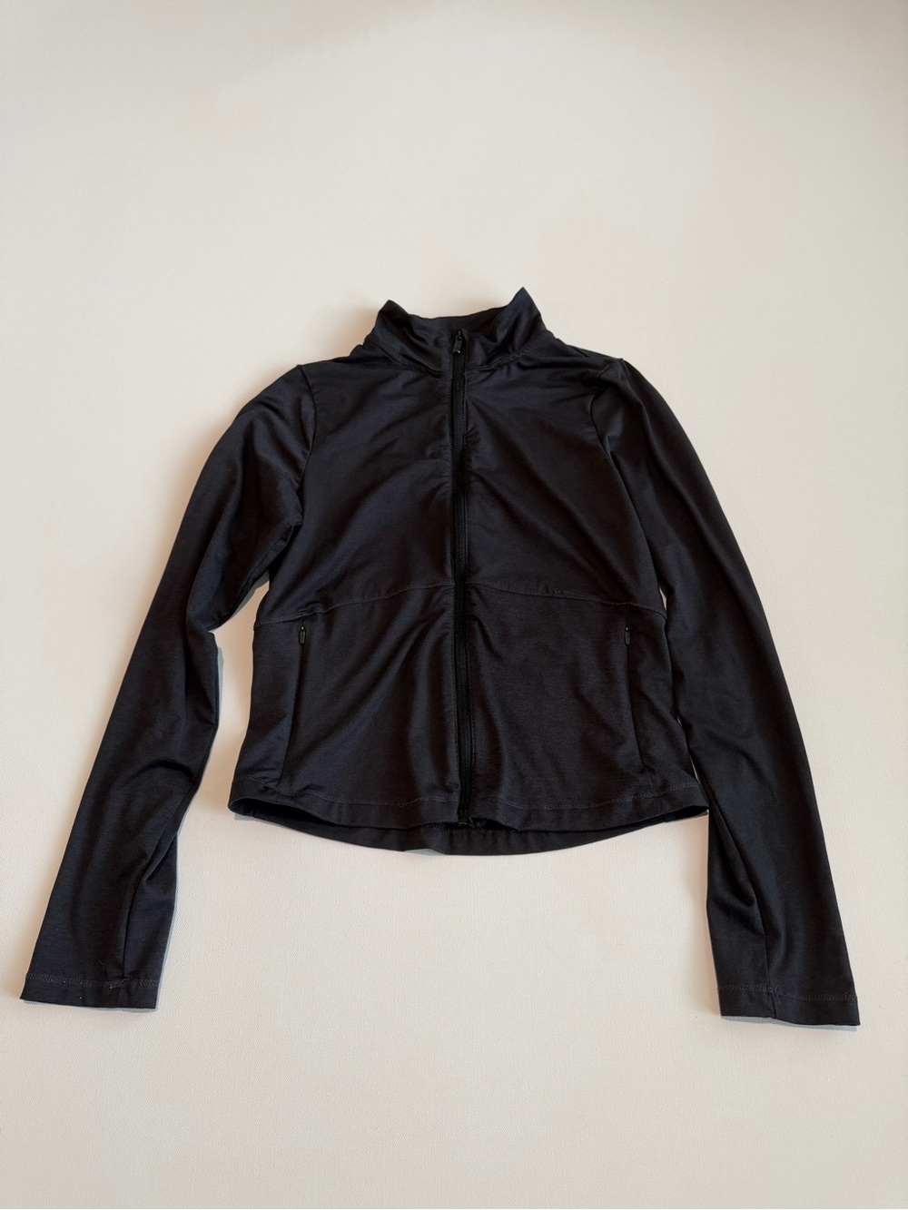 All In Motion Soft Stretch Full Zip Jacket Heathered Black Size Small - Picture 2 of 6